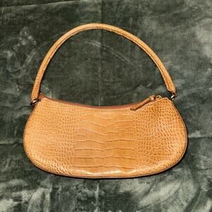 Nine West Y2K Alligator Textured Mini Purse Bag Tan